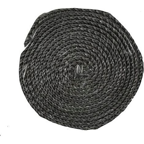 Ofenschnur Strend Pro, L-2.5 m, flach 8 mm, Dichtungsschnur für Glas, für Türen, für Kamine, für Öfen, graphit