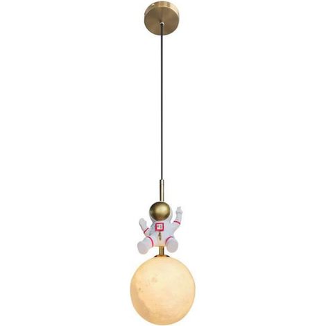 Lampe Suspendue Astronaute - Design Spatial avec Planète Lumineuse - Pour Chambre Enfant ou Intérieur Moderne - 1 Pièce (1/5)