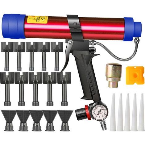 Pistolet à colle pneumatique réglable 310ml pour mastic verre et caoutchouc, applicateur de scellant (1/5)
