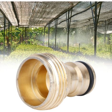 Conectores rápidos de aluminio de 3/4 de pulgada para mangueras de jardín, adaptadores para mangueras domésticas y de jardín. (1/5)