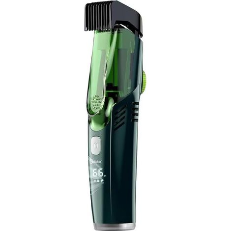 Tondeuse à cheveux pour hommes, aspiration automatique des cheveux, ensemble de toilettage professionnel haut gamme avec écran numérique LCD, faible bruit et étanche Vert ONE SIZE (1/5)