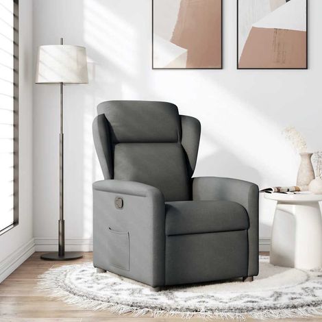 Maison Exclusive - Poltrona Reclinabile in Tessuto Grigio Scuro