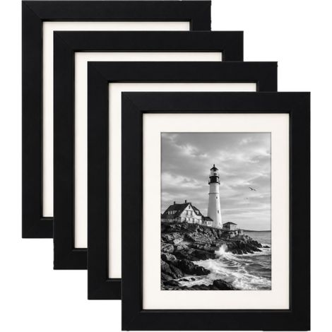 Sollbry Carrée Cadre photo, Rectangulaire, 5 pièces, 11.9x 15.7 cm, Noir (1/5)