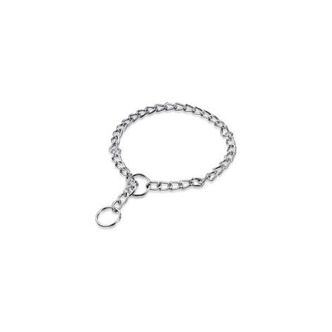 Collier de Chien en Métal Collier Chaîne de Chien Collier Ras du Cou de Chien en Acier Collier Anti-Glissement Ras du Cou de Marche Formation pour Animaux de Compagnie 3 mm x 55 cm