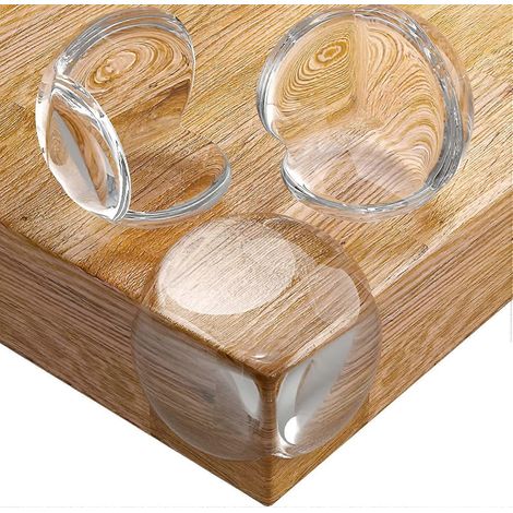 Protection d'angle pour table bébé - Protection de table pour la sécurité des enfants - Antichoc et transparente avec adhésif puissant (12 pièces) (1/5)