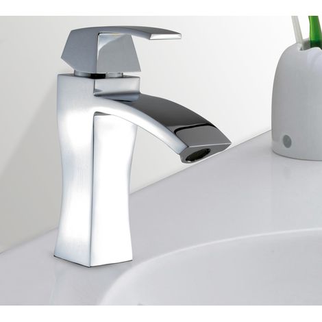 Robinet mitigeur vasque lavabo a poser design cubique moderne (1/3)