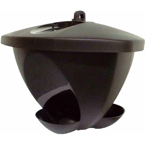 Vogelfutterhaus 4L schwarz Maße: Ø 29 cm, Kunststoff