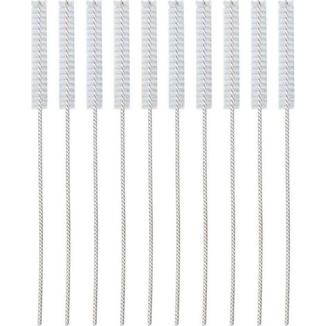 10 pièces 2.5mm aide auditive évent brosse professionnel Nylon cheveux aide auditive Tube outil de nettoyage accessoire Brosse de nettoyage (1/4)