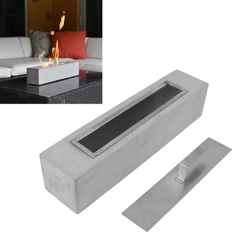 Chauffage de bureau carré pour la maison, villa, salle à manger, poêle décoratif moderne avec véritable brasero et cheminée à alcool (1/5)