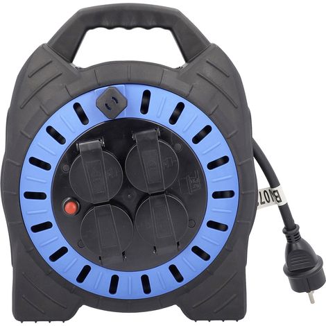 AS Schwabe 16151 Kabelabroller 15 m Schwarz Schutzkontakt-Stecker (1/5)