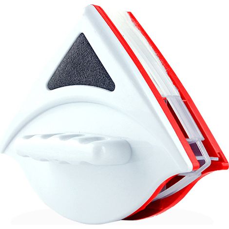 Lave Vitre Magnétique, Nettoyeur Vitre, Double Face pour Fenêtres de 15-24 mm, Professionnel, Comprend 6 Éponges, 4 Balais d'Essuie-Glace et 12 Ajusteurs d'Éponge au Total (Nettoyeur)