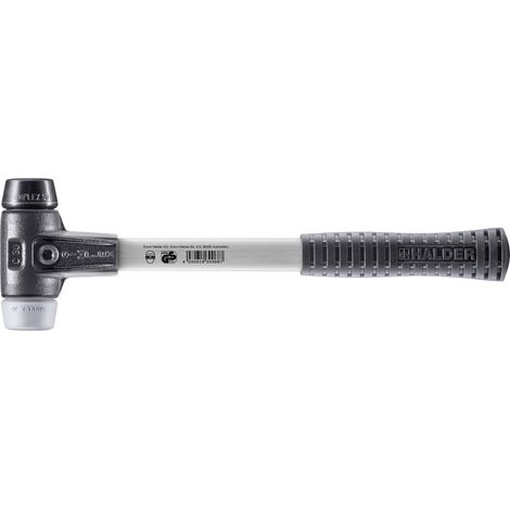 HALDER SIMPLEX Hammer aus gefülltem Gummi / TPE mittel mit verstärktem Tempergussgehäuse und Glasfaserstiel - D=30 mm - 3723.030 (1/5)
