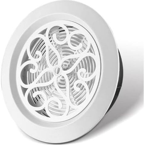 Grille de Ventilation Ronde en Plastique ABS de (100 mm),réglable,pour fenêtre,Plafond,Salle de Bain et Cuisine. (1/5)