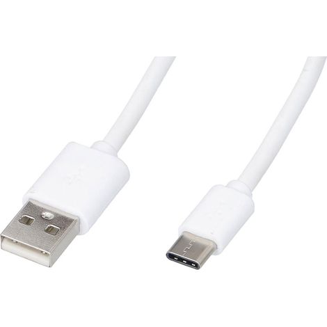 Cable usb-a a usb-c 1,2 m blanco
