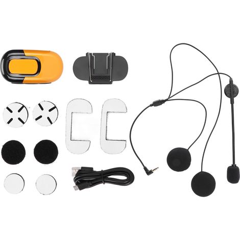 Motorradhelm mit Bluetooth 5.0-Kopfhörern, Geräuschunterdrückung, wasserdicht, für Motorradfahrer, gelb