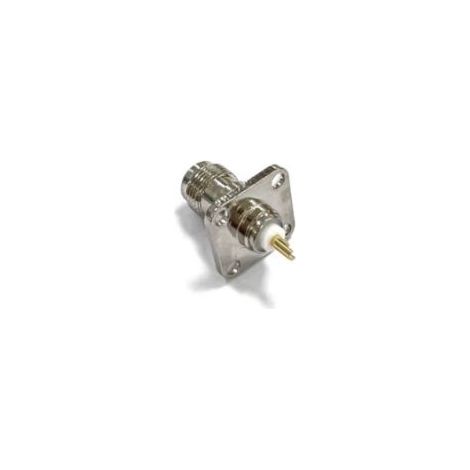 Connecteur coaxial RS PRO Femelle Droit, raccordement A souder 50O Montage panneau ( Prix pour 1 )