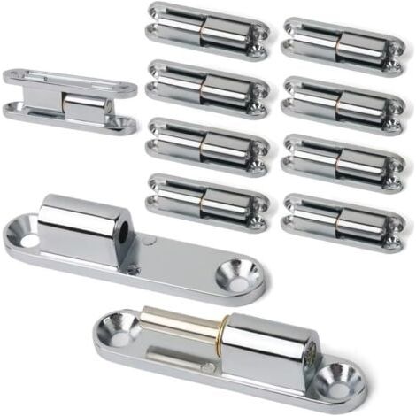 Lot de 10 charnières de porte,Charnière à visser,Charnière silencieuse amovible en alliage de zinc pivotant à 180 degrés,Applicable à tous les types d'installations de porte( 60 mm ) (1/5)