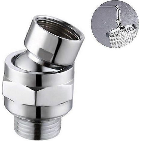 Accessoire de douche en laiton avec angle réglable, raccord standard G 1/2, finition anticorrosion, installation facile (1/5)