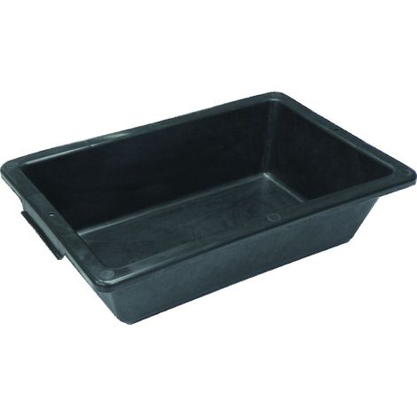 Taliaplast – Auge plastique noire 25 L – Polyéthylène injecté – Poignées ergonomiques – Résistante pour chantiers humides – 310206