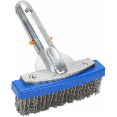 Brosse Nettoyage Piscine Acier Inoxydable 5 Pouces Pour Plancher Mur Anti Algues