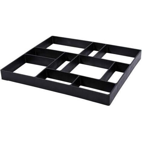 Moule a Pavé Beton Jardin Moule a Beton DIY Iron Réutilisable Moules Béton Moule a Pavage Moule Beton Dalle Moule à Chemin Béton pour Chemin Terrasse Allée Patio Jardin 45 x 40 x 4cm Noir