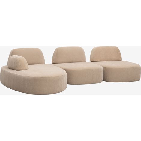 Sofá modular chaise longue izquierdo de 3 piezas tapizado Giorgia SKLUM (1/5)