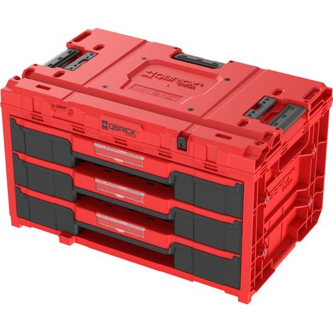 QBRICK SYSTEM Caja Herramientas Maletin Caixa De Ferramentas ONE Drawer 3 Toolbox 2.0 RED Ultra HD Rot 587 x 380 x 340 mm