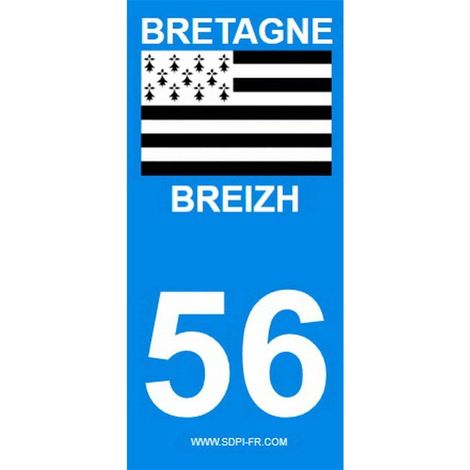 ADHESIFS REGION DEPARTEMENT 56 BRETAGNE/BREIZH X2