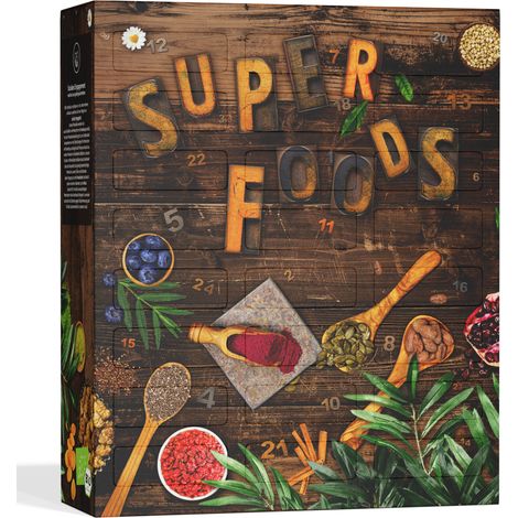 UMBRELLA® Superfood Adventskalender 2026 Bio 24 Sorten Acai Chia Spirulina (1/5)