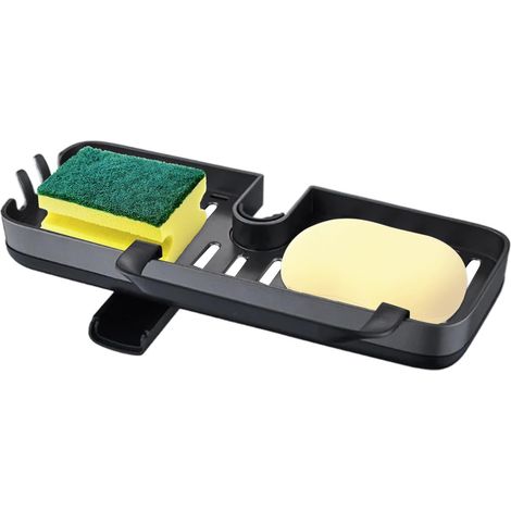 Organisateur de robinet suspendu Générique – Boîte de rangement pour évier, idéale pour ranger éponges, savons, brosses et (1/5)