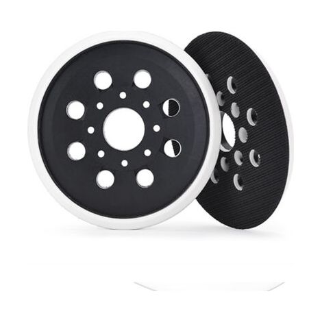 2 Pièces 125mm Plateau de Ponçage pour Bosch PEX 220 A ,PEX 220 AE, pour Skil 7402 Skil 7490, 8 Trous Auto-Agrippants, Disques de Ponçage pour Ponceuse Excentrique (1/5)