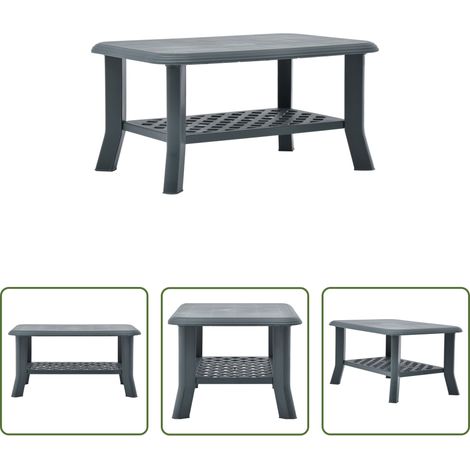 Table basse durable - Table basse Vert 90x60x46 cm Plastique (1/5)