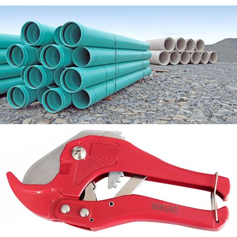 Coupe-tubes en alliage d'aluminium, tranchant, poignée antidérapante, ciseaux pour tubes en PVC et PPR, léger, 42 (1/5)