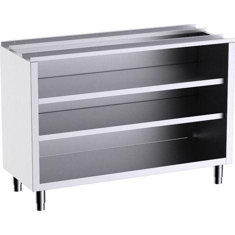 Table Inox de Comptoir 2 Étagères sans Plan de Travail - Gamme 600 - Distform
