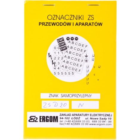 Cartelli autoadesivi ZS D20/N E04ZP-02030403500