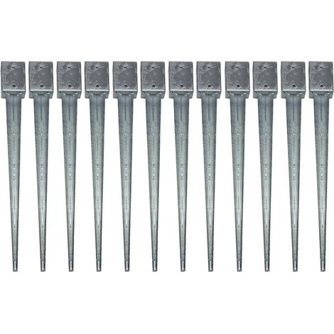 Einschlaghülsen 101x101x900mm 12x Erdanker Einschlagbodenhülse Bodenanker (1/4)