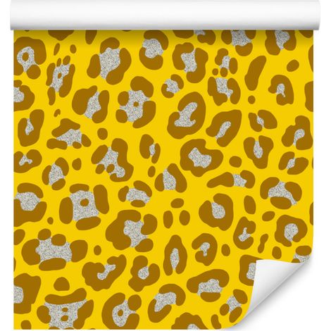 Gelbe Ledertapete in Gelb und Gold für Wohn- und Schlafzimmer, 50 x 1000 cm (1/5)