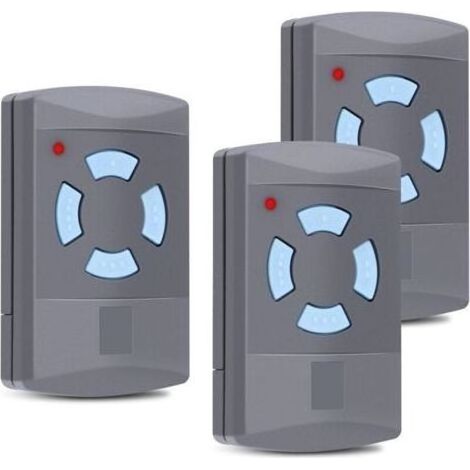 3 télécommandes pour portails et portes de garage – Fréquence 868 MHz, 4 boutons, couleur bleue – Compatible avec les émetteurs Hormann, HS4, HSM2, HSP4, HS1, Tubauto HSM4 et HS4 (modèles 868 MHz) (1/5)
