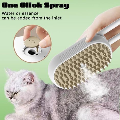 Cat Grooming Dog Steam Brush, 4-in-1 Steam Pet Brush Self Cleaning, Pet Spray Hair Removal Comb With Shedding Button(Green Dog Shedding Brush Cat Grooming Dog Steam Brush, 4-in-1 Steam Pet Brush Self Cleaning, Pet Spray Hair Removal Comb With Shedding Button(Green Dog Shedding Brush