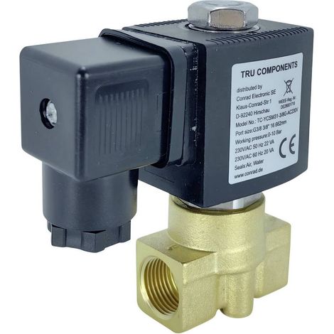 TRU COMPONENTS Vanne à commande directe TC-14211688 TC-YCSM31-3/8G-AC230 230 V/AC G 3/8 Largeur nominale (détails) 10 m (1/3)