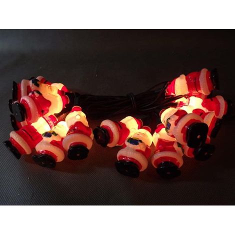 Set di 20 luci natalizie a batteria a forma di Babbo Natale per albero di Natale. (1/3)