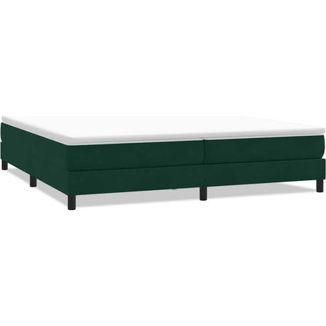 Maison Exclusive - Letto a Molle senza Materasso Verde Scuro 200x210 cm Velluto (1/5)