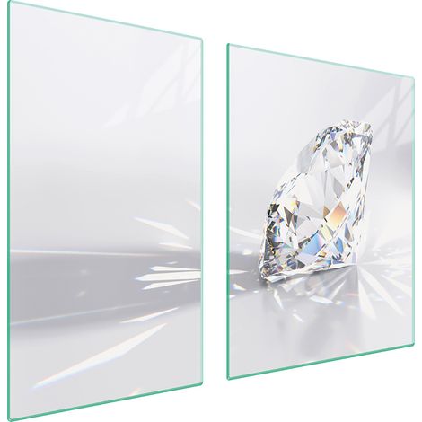Assiette en verre et planche à découper 100x52 diamant (1/5)