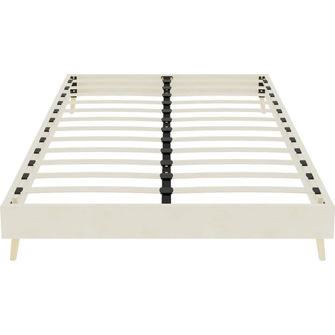 Cama con arcón minimalista moderna 140 x 200 cm beige en tejido y metal MODENUIT (1/5)