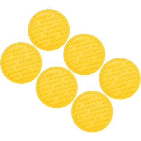 Set di 6 portabicchieri rotondi in silicone antiscivolo e resistente al calore. (1/5)