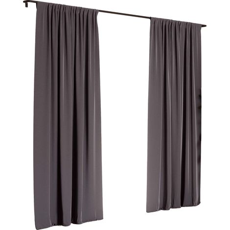 Rideaux occultants Twilight 241 x 132 cm (Lot de 2) Anthracite (1/5)