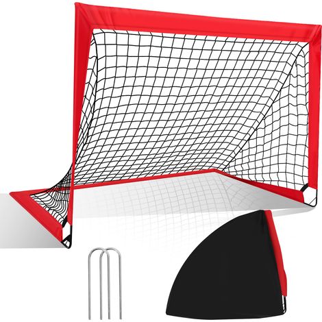 TolleTour Pop-Up Fußballtore Mini Fußballtore 120 x 90 cm, faltbar Fußballtor für Garten & Park, für Kinder