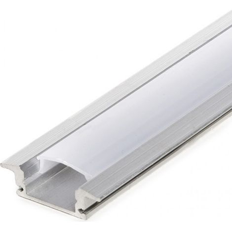 Profilo Alluminio Per Striscia LED - Diffusore Latteo RL-A1708 x 2M (1/4)