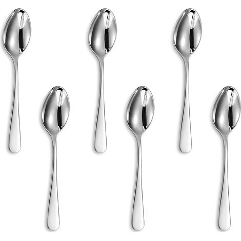 Cuillère À Café - En Acier Inoxydable 304 - 12,5 cm - Pour Espresso Cappuccino Dessert - Lot De 6 (1/5)