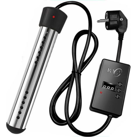 Thermoplongeur Baignoire 2000w Thermoplongeur éLectrique Thermoplongeur De Voyage,Thermoplongeur En Acier Inoxydable,Chauffe-eau électrique Thermoplongeur de piscine(Chronométrage intelligent,noir) (1/5)